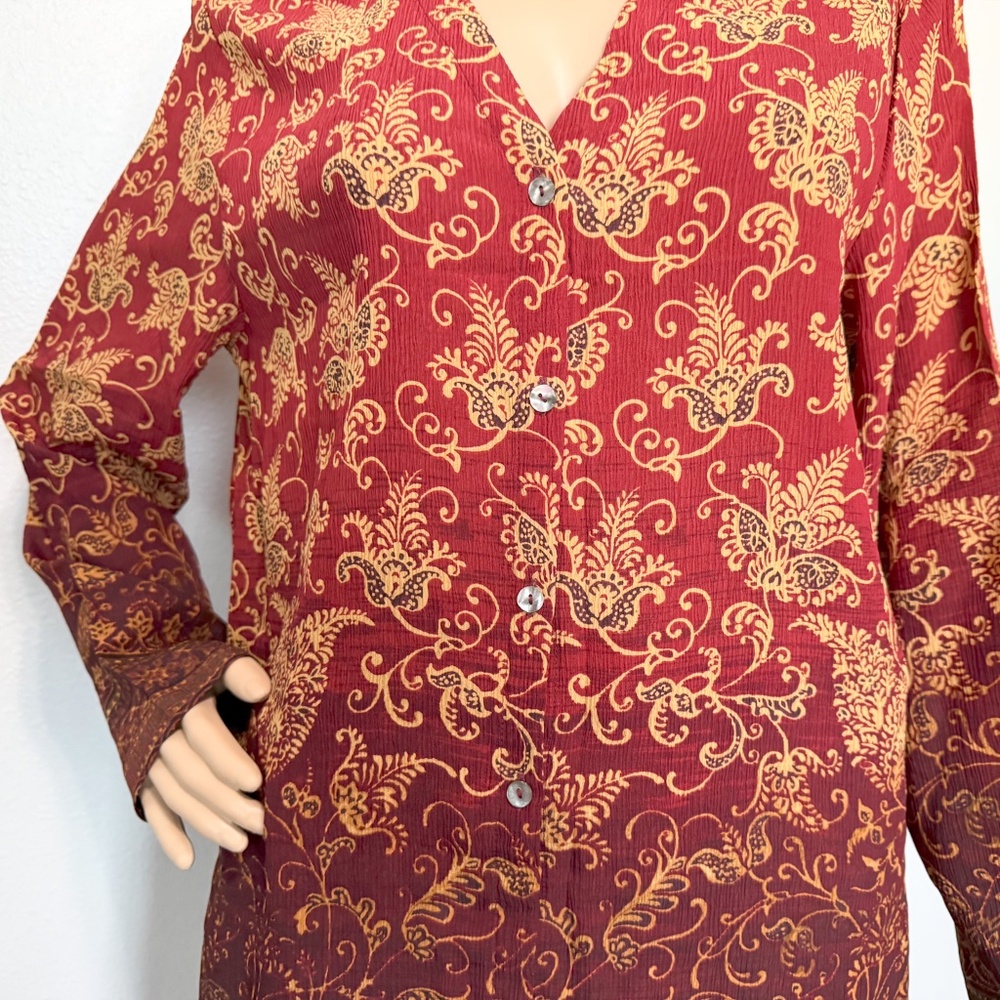Valerie Stevens Silk Skirt and Blouse - Picture 7 of 16